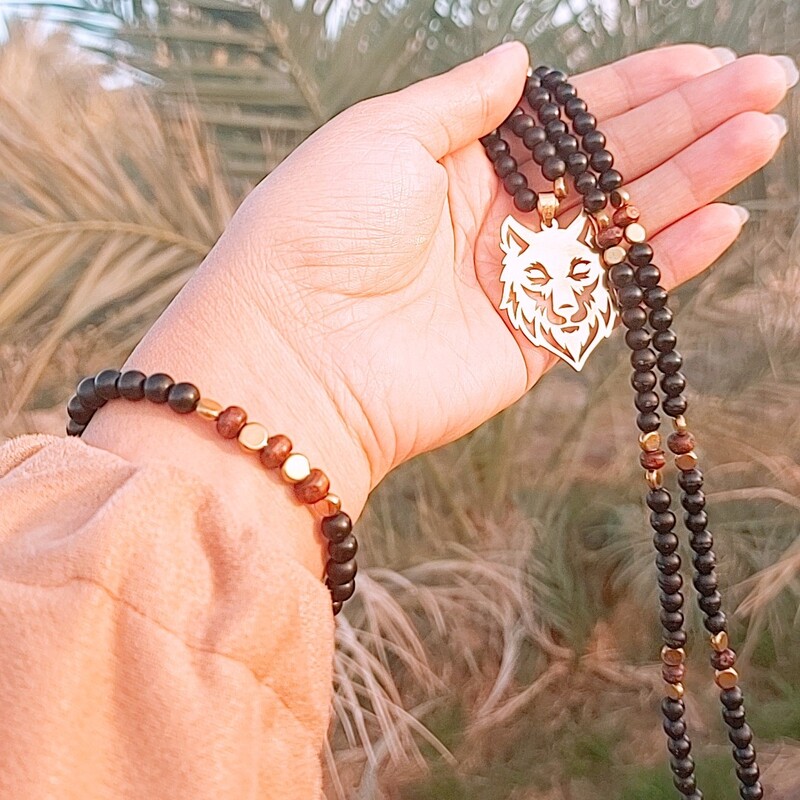 ست گردنبند دستبند گرگ