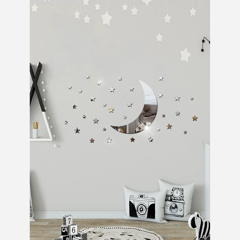 آینه دکوراتیو ماه و ستاره مینی