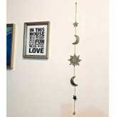 آویز دیواری ستاره، ماه و خورشید در رنگهای متنوع، مناسب دکور بوهو